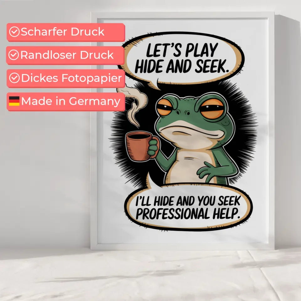 Witziger Poster Chibi-Frosch mit Spruch 6