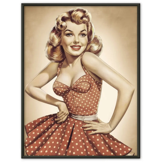 Vintage Poster Pin-up Girl aus den 1950er Jahren