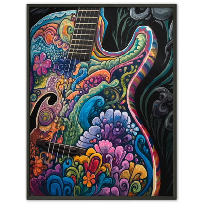 Bunte Gitarre Poster mit künstlerischen Mustern E-Gitarre 1
