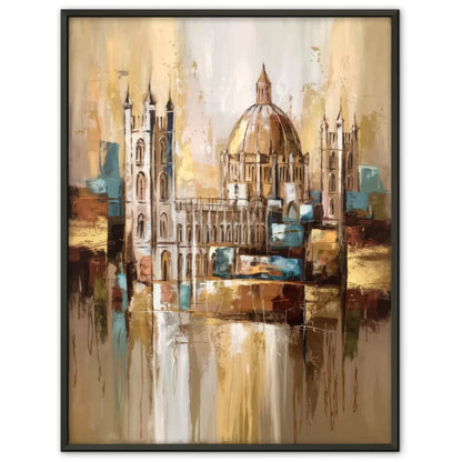 Abstraktes Canterbury Poster mit harmonischen Farben und Bewegung 1