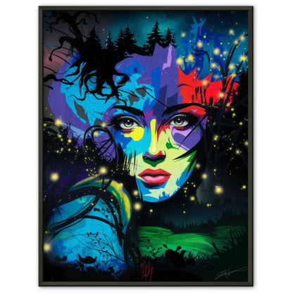 Fantasy Poster mit abstraktem Frauenporträt 1