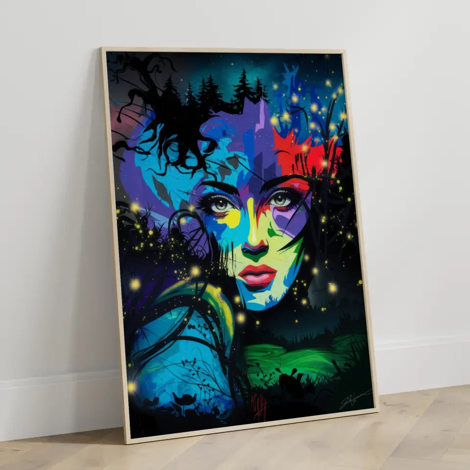 Fantasy Poster mit abstraktem Frauenporträt 3