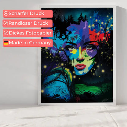 Fantasy Poster mit abstraktem Frauenporträt 6