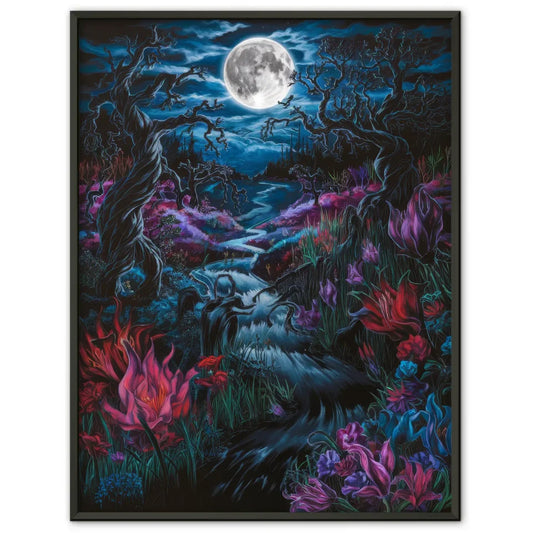 Fantasy Poster mit Vollmond und mystischer Landschaft 1