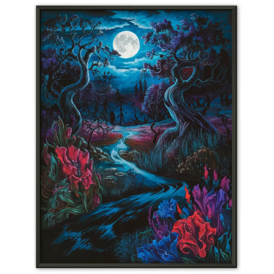 Düsteres Fantasy Poster mit Nachtlandschaft und geheimnisvoller Atmosphäre 1