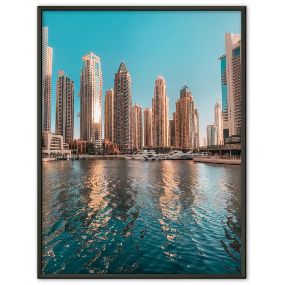 Dubai Marina Poster bei goldener Stunde 1
