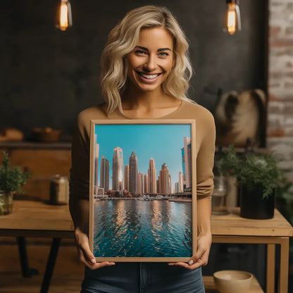 Dubai Marina Poster bei goldener Stunde 2