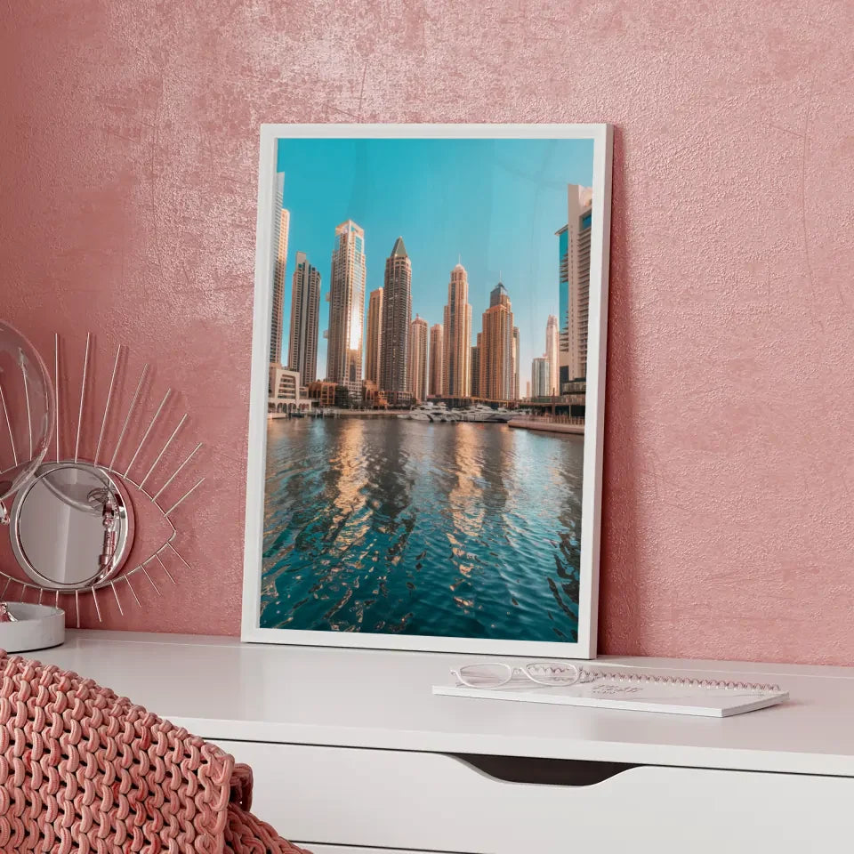 Dubai Marina Poster bei goldener Stunde 5