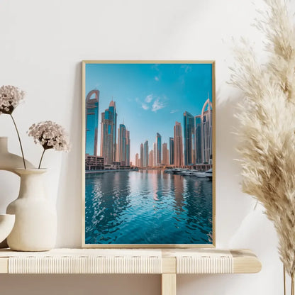 Poster Dubai Marina goldene Stunde traumhaft schön 4