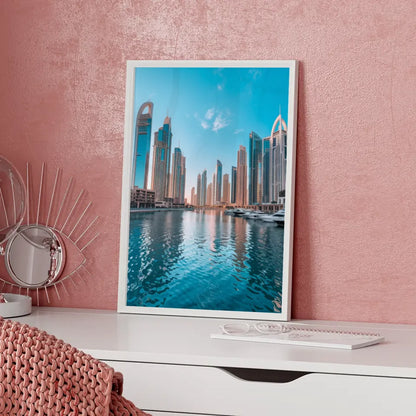 Poster Dubai Marina goldene Stunde traumhaft schön 5