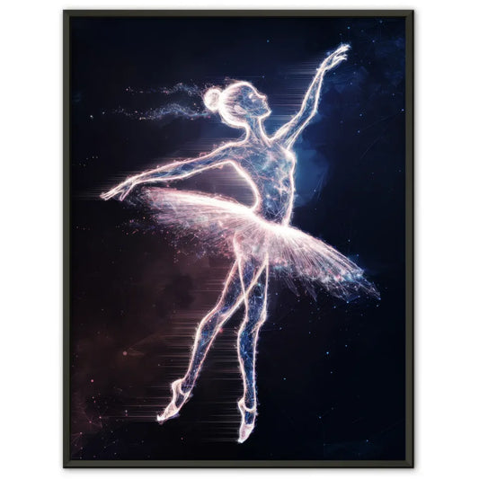 Neon Ballerina Poster mit futuristischem Lichtdesign 1