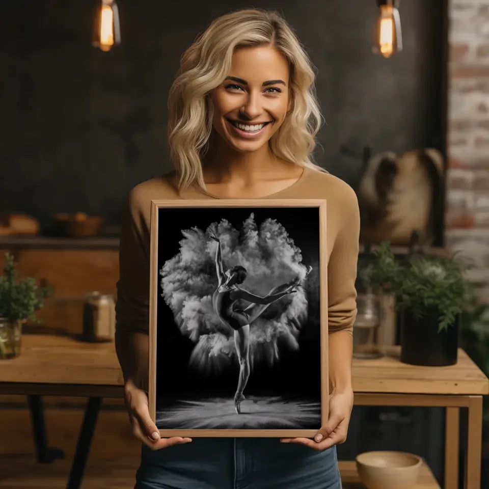 Elegantes Ballett Poster mit dramatischer Tänzerin im Fokus 2