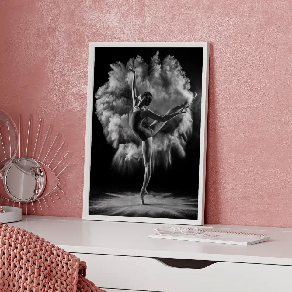 Elegantes Ballett Poster mit dramatischer Tänzerin im Fokus 5