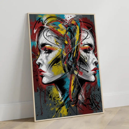 Abstraktes Graffiti Poster mit lebendigen Farben und Emotionen 3
