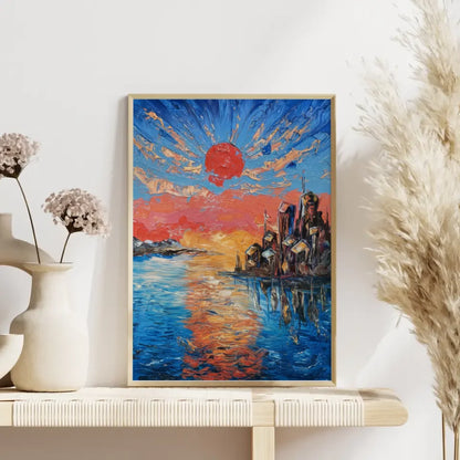 Impressionistisches Poster Sonnenuntergang Mondstadt 4