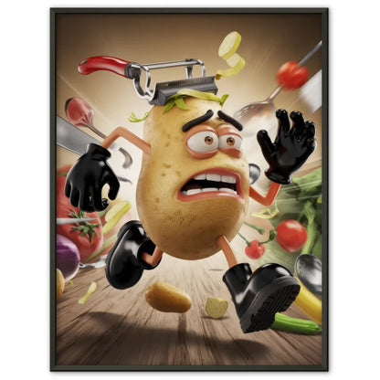 Humorvolles Kartoffel Poster mit surrealem Design 1