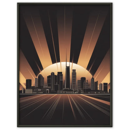 Poster der modernen Stadtsilhouette im minimalistischen Design 1