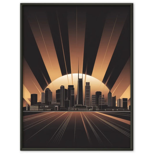Poster der modernen Stadtsilhouette im minimalistischen Design 1