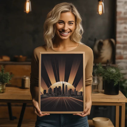 Poster der modernen Stadtsilhouette im minimalistischen Design 2