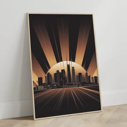 Poster der modernen Stadtsilhouette im minimalistischen Design 3
