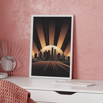 Poster der modernen Stadtsilhouette im minimalistischen Design 5