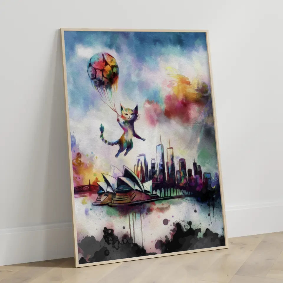 Faszinierendes Poster mit surrealem Aquarell 3