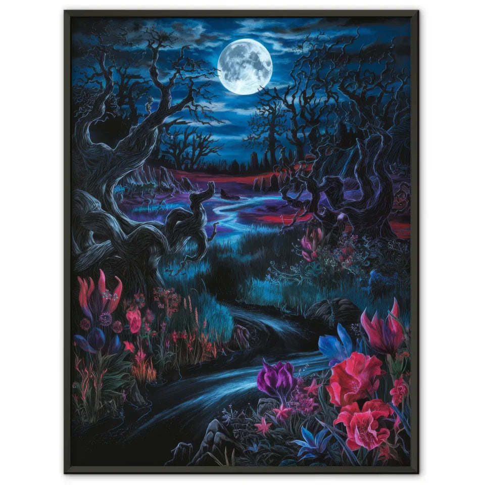 Dunkles Fantasy Poster mit traumhafter Nachtlandschaft 1