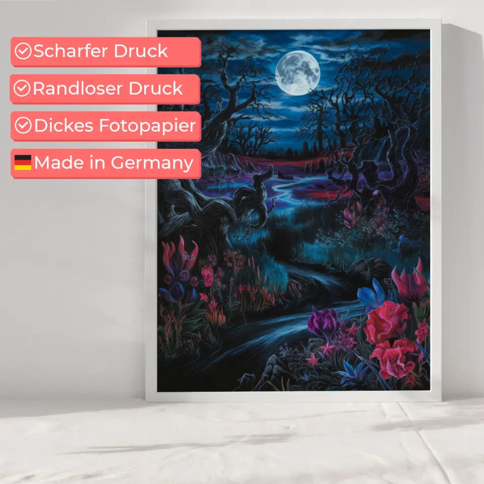 Dunkles Fantasy Poster mit traumhafter Nachtlandschaft 6
