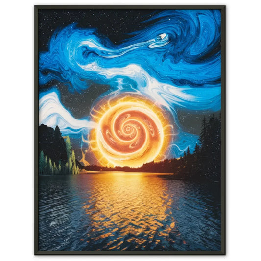 Poster mit Sonnenuntergang und Sternenhimmel Kunst 1