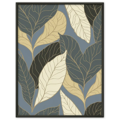 Goldene Blätter Poster für minimalistisches Design 1