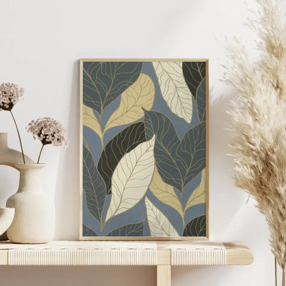 Goldene Blätter Poster für minimalistisches Design 4