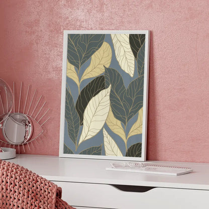 Goldene Blätter Poster für minimalistisches Design 5