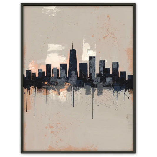 Abstrakte Poster Stadtsilhouette in sanften schönen Farben 1