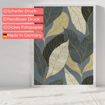 Goldene Blätter Poster für minimalistisches Design 6
