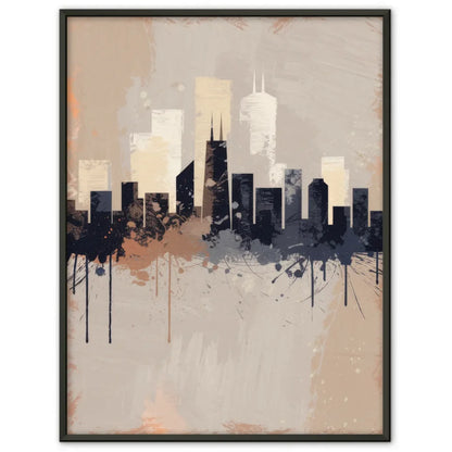 Abstrakte Städtesilhouette Poster im minimalistischen Design 1