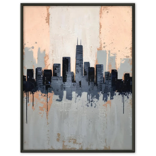 Minimalistisches Poster Stadtsilhouette abstrakt 1