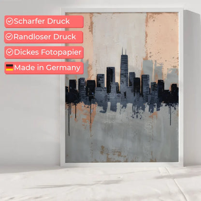 Minimalistisches Poster Stadtsilhouette abstrakt 6