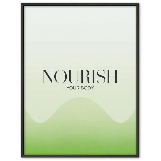 NOURISH Poster mit minimalistischem Design grün 1