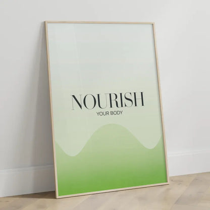 NOURISH Poster mit minimalistischem Design grün 3