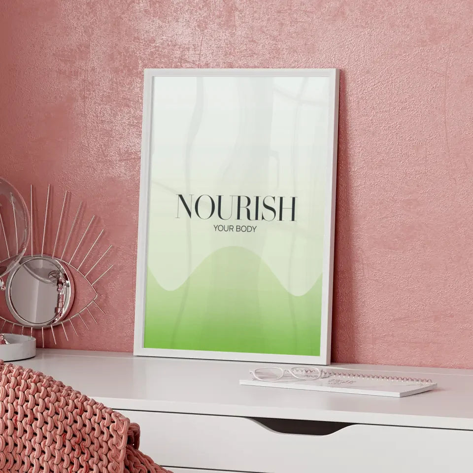 NOURISH Poster mit minimalistischem Design grün 5