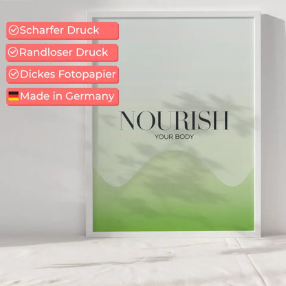 NOURISH Poster mit minimalistischem Design grün 6