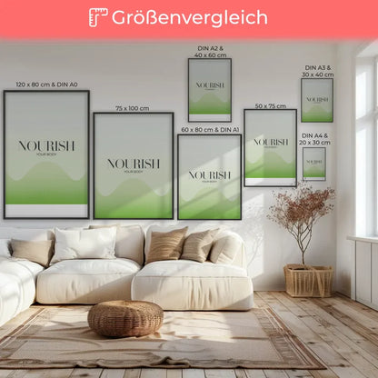 NOURISH Poster mit minimalistischem Design grün 7