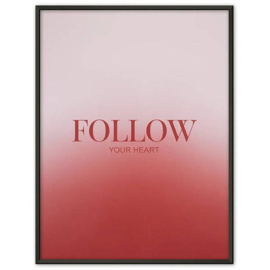 Minimalistisches Poster mit rotem Farbverlauf und FOLLOW Text 1