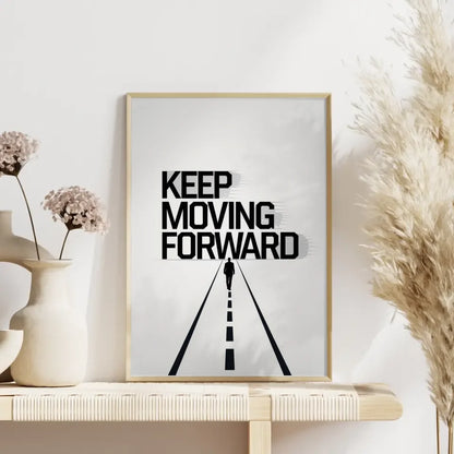 Motivierendes Poster KEEP MOVING FORWARD minimalistisches Design 4