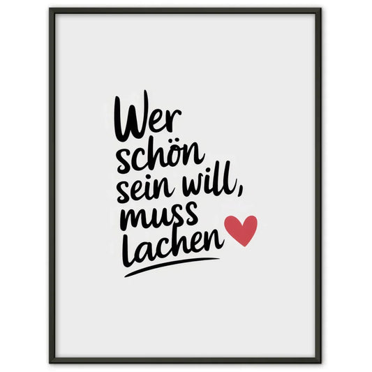 Minimalistisches Poster mit Lächeln und Herzsymbol 1