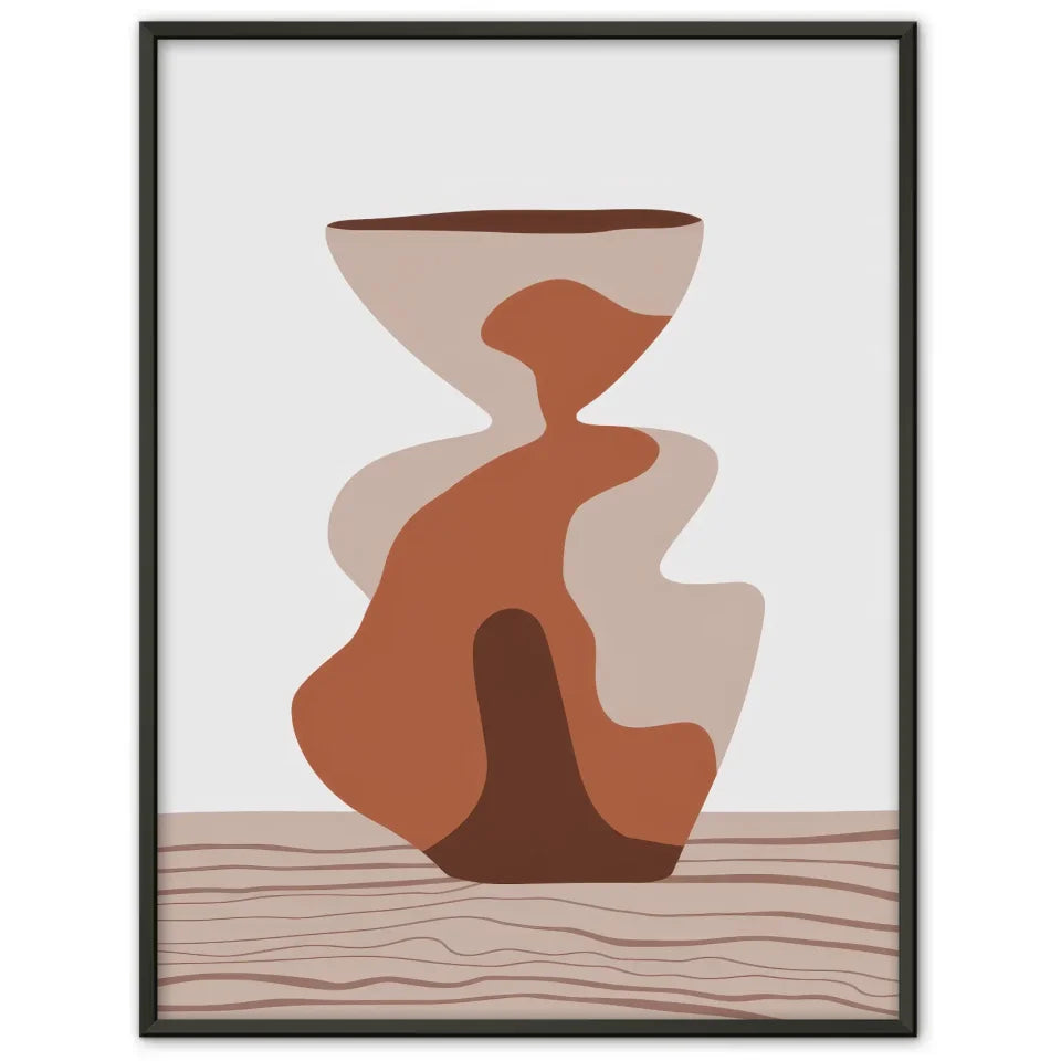 Poster skandinavische Boho Vase minimalistisch 1