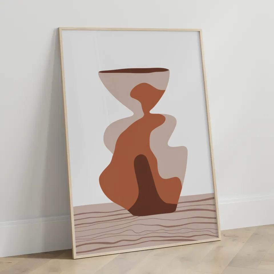 Poster skandinavische Boho Vase minimalistisch 3