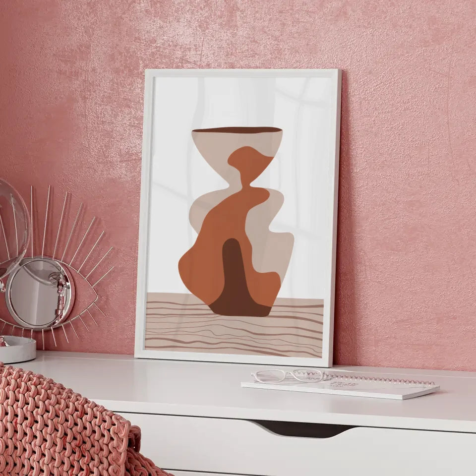 Poster skandinavische Boho Vase minimalistisch 5