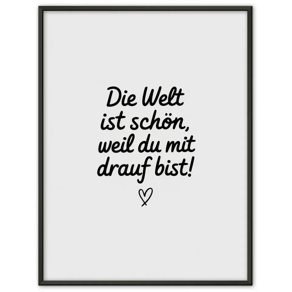 Poster mit minimalistischem Design und Herzsymbol