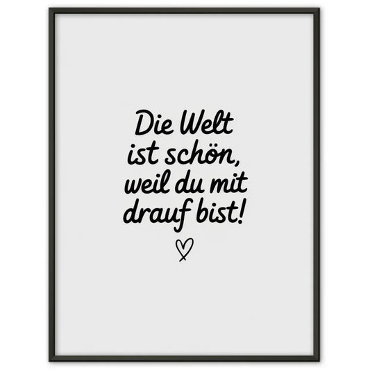 Poster mit minimalistischem Design und Herzsymbol